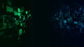 Future digital cyberspace. Sorting and analysis digital data. Vector technology matrix algorithm. Security storage data Royalty Free Stock Photo