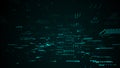 Future digital cyberspace. Sorting and analysis digital data. Vector technology matrix algorithm. Security storage data Royalty Free Stock Photo
