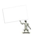 Future Droid With Sign Royalty Free Stock Photo