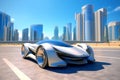 Future electric car, AI generated