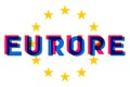 The future is Europe. Anti brexit logo.