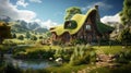 Future Farm House Generative Art