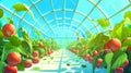Future farms concept. Concept of smart farming, cultivation technologies, and innovations. Modern banner with cartoon