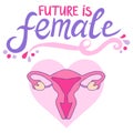 Future is female feminist slogan