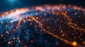 The future of finance captured in a single image. A network of interconnected nodes spread out across a digital globe