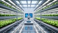 Future-Focused Indoor Farming with Advanced Robotics Royalty Free Stock Photo