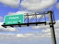 Future Highway Exit Sign Royalty Free Stock Photo