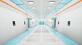 Future hospital hallway in metaverse concept, 3d render Royalty Free Stock Photo
