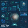 Future hud elements or interface for futuristic UI Royalty Free Stock Photo