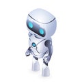 Future isometric cute robot innovation technology science fiction design vector illustration