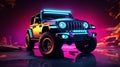 Future Jeep Concept Genarative Art