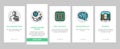 Future Life Devices Onboarding Icons Set Vector