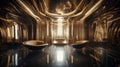 Future Luxe: Award-Winning Gold and Gunmetal Gray Interior Desig