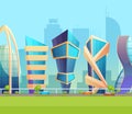 Future metropolis city skyline building, futuristic skyscrapers downtown Royalty Free Stock Photo