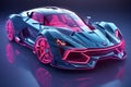 Future Neon Sports Supercar into Automotive Innovation.