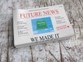 Future Newspaper Business Concept: Success - We Made It, 3d illustration