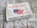Future News Newspaper Concept: US President Impeached 3d illustration