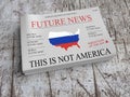 Future News US Russia Economy Newspaper: USA Being Russian, 3d illustration