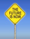 The Future is Now Road Sign