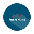 future nurse badge on white Royalty Free Stock Photo