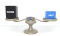 Future and past balance, 3d Royalty Free Stock Photo