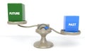 Future and past concept, 3d Royalty Free Stock Photo