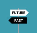 Future past present board icon. Now pas and future way destiny sign Royalty Free Stock Photo