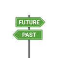 Future past present board icon. Now pas and future way destiny sign Royalty Free Stock Photo