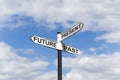 Future Past & Present signpost in the sky Royalty Free Stock Photo