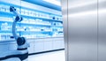 Future of Pharmacy Robotic Automation Technology Royalty Free Stock Photo