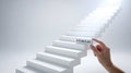 Future Plan Growth Concept with Staircase Steps Leading Forward, Career Progress, Success Path and Personal Development Royalty Free Stock Photo