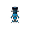 Future police robot vector tamplate