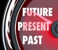 Future Present Past Speedometer Words Predict Whats Coming Next