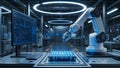 Future-Proof Manufacturing: AI-Driven Robotics in Next-Gen Industrial Hubs Royalty Free Stock Photo