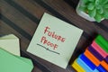 Future Proof write on sticky notes isolated on Wooden Table