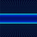 Future retro line background of the 80s. Vector futuristic synth retro wave illustration in 1980s posters style.