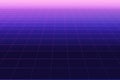Future retro line background of the 80s. Vector futuristic synth retro wave illustration in 1980s posters style Royalty Free Stock Photo