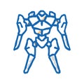 future robot icon doodle illustration Royalty Free Stock Photo