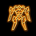 future robot neon glow icon illustration Royalty Free Stock Photo