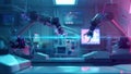 Future robotic arms conducting automated procedures in advanced healthcare setting