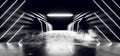 Future Sci Fi Smoke Neon Laser Spaceship Future Dark Corridor Glowing White Concrete Grunge Hallway Virtual Reality Fluorescent