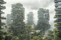 future smart cities, sustainable citys, sustainble highrises with lush planting