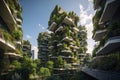 future smart cities, sustainable citys, sustainble highrises with lush planting