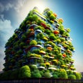 future smart cities, sustainable citys, sustainble highrises with lush planting