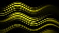 Future tech. Magic bright blur moving fast yellow wave line. Light effect stripes on background
