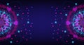 Future technologies in automatics cog wheel systems.Fractal element with lines and dots array. Data array visual concept. Graphic