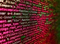 Future technology creation process. Developing programming and coding technologies. Abstract source code background. Css3 code on
