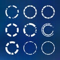 Futuristic user interface circle elements set Royalty Free Stock Photo