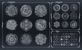 Futuristic user interface circle elements set Royalty Free Stock Photo