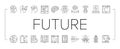 future techology digita modern icons set vector Royalty Free Stock Photo